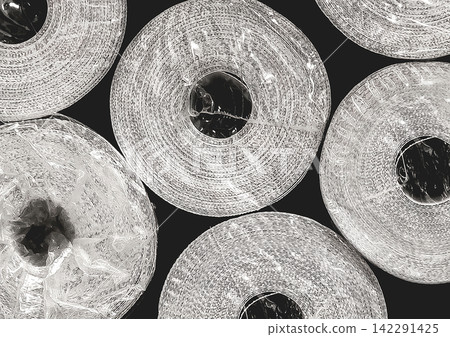 Packed round rolls white tube wallpaper close-up material object wall paper Packed round rolls white tube wallpaper close-up material object wall paper 142291425