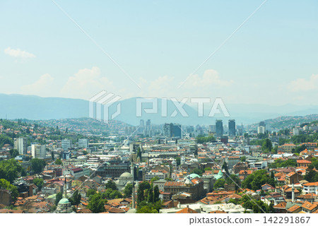 The panorama of Sarajevo Bosnia Herzegovina 142291867
