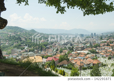 The panorama of Sarajevo Bosnia Herzegovina The panorama of Sarajevo Bosnia Herzegovina 142291871