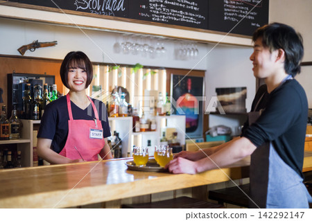 Bar counter staff Bar counter staff 142292147