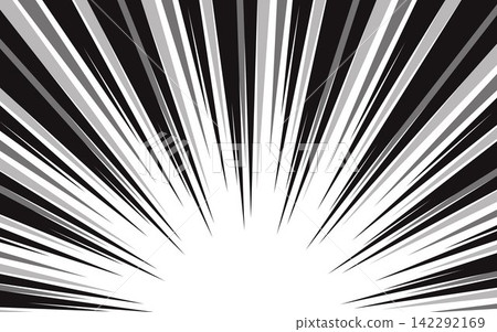 Comic manga radial lines with speed effect for comic books. 142292169