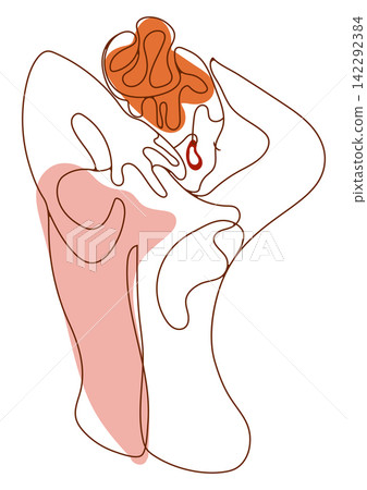 Boho Lineart Nude Woman Boho Lineart Nude Woman 142292384