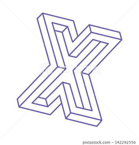Impossible shape. Logo. Sacred geometry figure. Optical illusion. Abstract eternal geometric object. Impossible endless outline. Line art. Optical art. Impossible geometry shape on a white background. Impossible shape. Logo. Sacred geometry figure. Optical illusion. Abstract eternal geometric object. Impossible endless outline. Line art. Optical art. Impossible geometry shape on a white background. 142292556