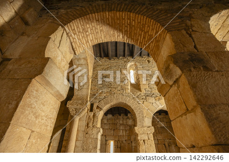 Interior of San Pedro de la Nave church (Iglesia de San Pedro de la Nave), Province of Zamora, Region of Castile and Leon, Spain 142292646