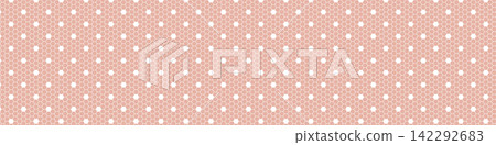 Seamless lace mesh pattern. Pink and white openwork net background for fabric, wallpaper, wrapping paper, packaging and surface design. Seamless lace mesh pattern. Pink and white openwork net background for fabric, wallpaper, wrapping paper, packaging and surface design. 142292683