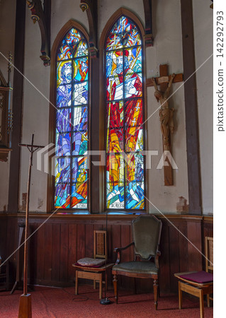 interior of Church of the Immaculate Conception of the Virgin Mary in Stary Smokovec, High Tatras, Slovakia interior of Church of the Immaculate Conception of the Virgin Mary in Stary Smokovec, High Tatras, Slovakia 142292793