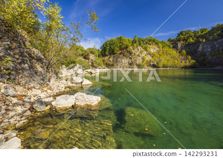 Benatina travertine, natural monument and protected landscape area Vihorlat, Slovakia Benatina travertine, natural monument and protected landscape area Vihorlat, Slovakia 142293231