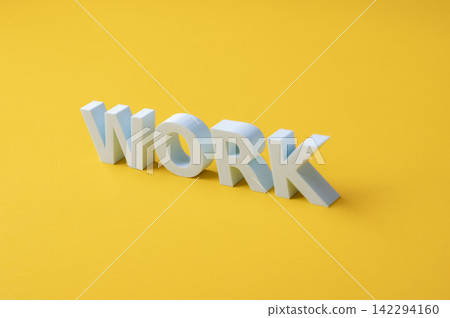Work, employment and workplace concept with white 3D letters 142294160