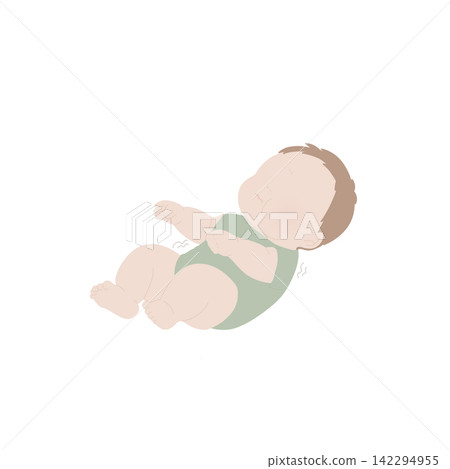 An illustration of a baby trying to get up. An illustration of a baby trying to get up. 142294955
