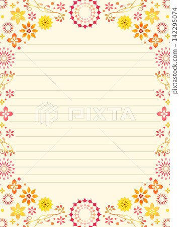 Cute vertical template with a plant motif, perfect for autumn. Cute vertical template with a plant motif, perfect for autumn. 142295074