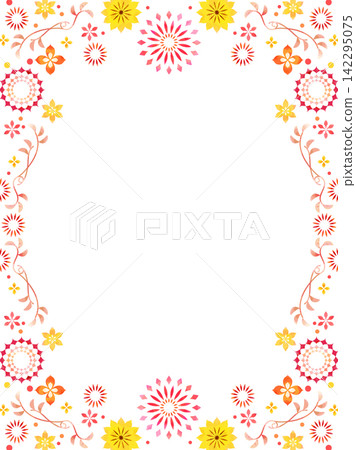 Cute vertical template with a plant motif, perfect for autumn. Cute vertical template with a plant motif, perfect for autumn. 142295075