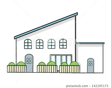 新建的單層獨立式住宅示意圖。 142295173