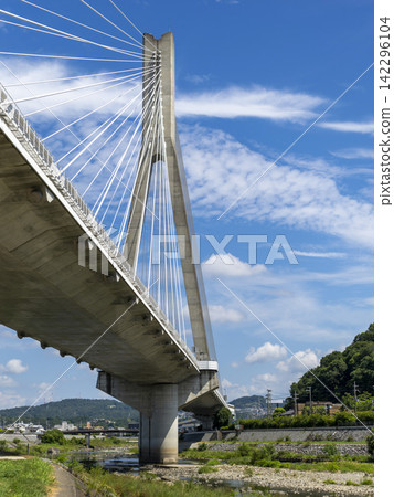 從稻川河堤岸眺望新稻川大橋。 從稻川河堤岸眺望新稻川大橋。 142296104