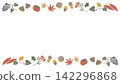 Frame with autumn-themed motifs 142296868