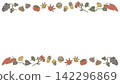 Frame with autumn-themed motifs 142296869