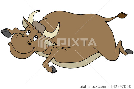 Hand-drawn animal illustration ☆ Fierce bull Hand-drawn animal illustration ☆ Fierce bull 142297008