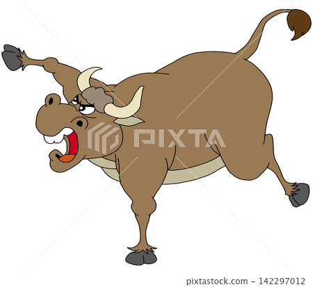 Hand-drawn animal illustration ☆ Fierce bull Hand-drawn animal illustration ☆ Fierce bull 142297012