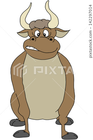 Hand-drawn animal illustration ☆ Fierce bull Hand-drawn animal illustration ☆ Fierce bull 142297014