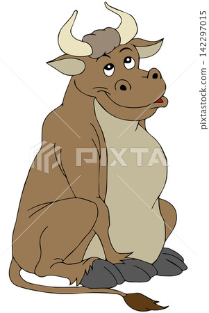 Hand-drawn animal illustration ☆ Fierce bull Hand-drawn animal illustration ☆ Fierce bull 142297015
