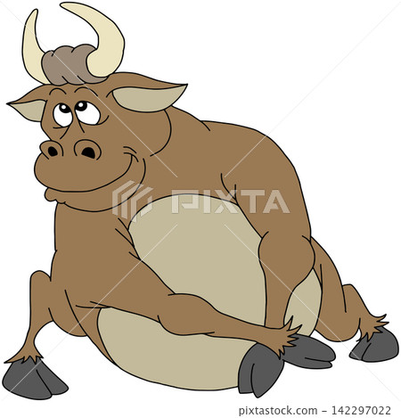 Hand-drawn animal illustration ☆ Fierce bull Hand-drawn animal illustration ☆ Fierce bull 142297022