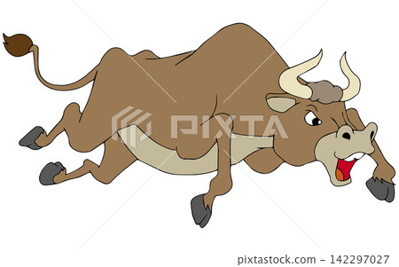 Hand-drawn animal illustration ☆ Fierce bull Hand-drawn animal illustration ☆ Fierce bull 142297027