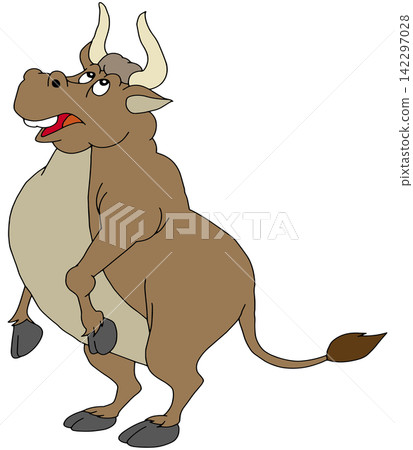 Hand-drawn animal illustration ☆ Fierce bull Hand-drawn animal illustration ☆ Fierce bull 142297028