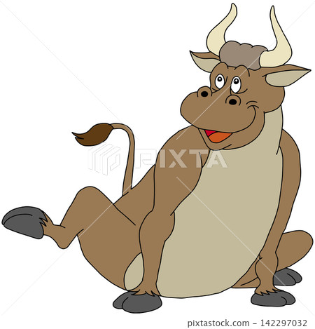 Hand-drawn animal illustration ☆ Fierce bull Hand-drawn animal illustration ☆ Fierce bull 142297032