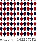 Red and Navy Argyle Diamond Pattern Seamless Background 142297252