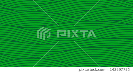 Green farm field wavy seamless pattern background and agriculture farmland bg. Farm wavy pattern of plantation field, agriculture landscape with wave line pattern of grass for meadow hills background Green farm field wavy seamless pattern background and agriculture farmland bg. Farm wavy pattern of plantation field, agriculture landscape with wave line pattern of grass for meadow hills background 142297725