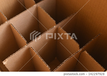 blank beverage cardboard paper crate, recycle material 142297928