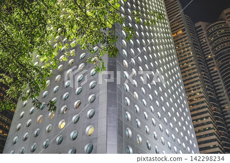 Hong Kong June 26 2026 Circular Window Pattern Modern Building Facade Hong Kong June 26 2026 Circular Window Pattern Modern Building Facade 142298234