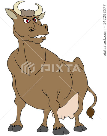Hand-drawn animal illustration ☆ Fierce bull Hand-drawn animal illustration ☆ Fierce bull 142298577
