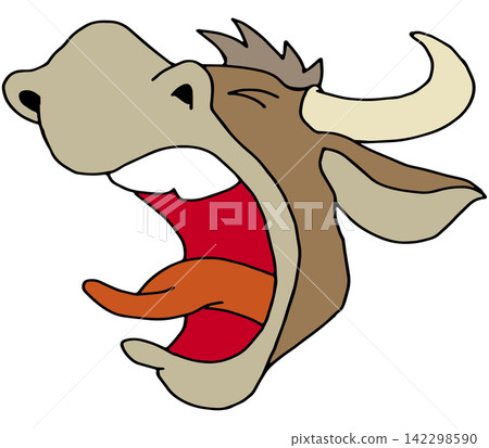 Hand-drawn animal illustration ☆ Fierce bull Hand-drawn animal illustration ☆ Fierce bull 142298590