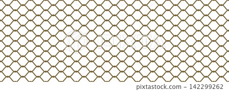 Wide fishnet seamless texture. Protection lattice against insect, fly, mosquito. Repeated mesh fish net pattern background. Geometric grid for window, doorway, door. Vector plastic fence backdrop Wide fishnet seamless texture. Protection lattice against insect, fly, mosquito. Repeated mesh fish net pattern background. Geometric grid for window, doorway, door. Vector plastic fence backdrop 142299262
