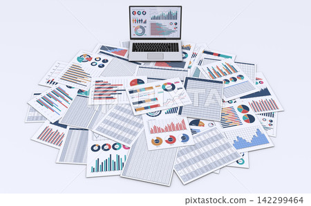 Business materials and laptop Business materials and laptop 142299464