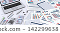 Business data printed documents and business tools 142299638