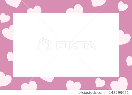 Pink rectangle frame with heart pattern for Valentine card, polaroid photo, ad template, poster, book cover, notepad, sticky note, memo, banner, love border, postcard, wedding card, label, name tag Pink rectangle frame with heart pattern for Valentine card, polaroid photo, ad template, poster, book cover, notepad, sticky note, memo, banner, love border, postcard, wedding card, label, name tag 142299651