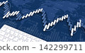 Financial charts, world maps, keyboards, and economic images. 142299711