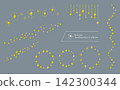 A set of sparkling star frames and decorative materials. 142300344