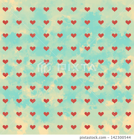 Watercolor-style background wallpaper with heart pattern, colorful. 142300544