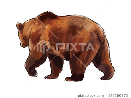 A mouthwatering illustration of a brown bear A mouthwatering illustration of a brown bear 142300573