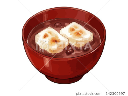 A mouthwatering illustration of sweet red bean soup. A mouthwatering illustration of sweet red bean soup. 142300697
