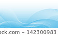 Blue abstract wave line banner background material 10 142300983