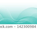 Green abstract wavy line background material 09 142300984