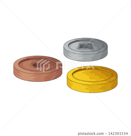 Illustration of Coins Illustration of Coins 142301534