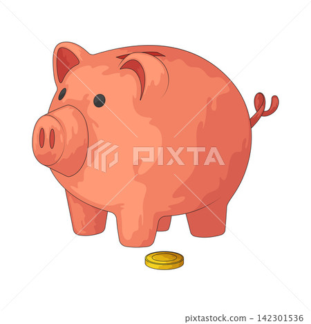 Illustration of Piggy Bank Illustration of Piggy Bank 142301536