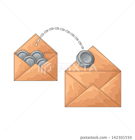 Illustration of Money Transfer 142301550