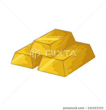 Illustration of Gold Bar Illustration of Gold Bar 142301555