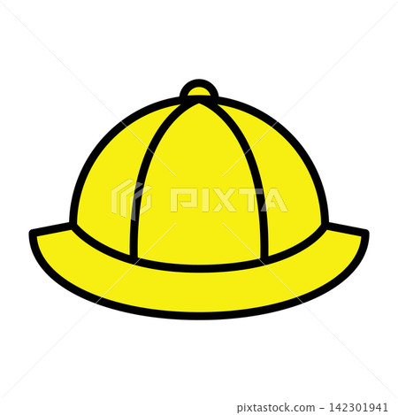 Yellow hat illustration Yellow hat illustration 142301941