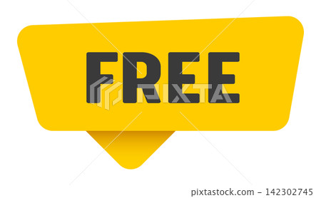 free sign. free yellow sticker isolated on transparent background free sign. free yellow sticker isolated on transparent background 142302745